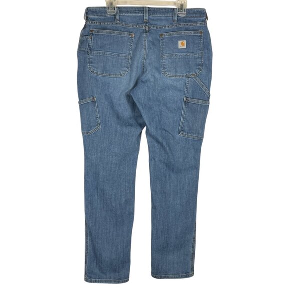 Carhartt Womens Double Knee Carpenter Jeans Sz 14T Relaxed Fit Workwear Field - Picture 2 of 8
